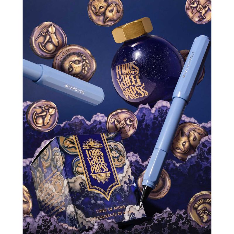 Ferris Wheel Press Fountain Pen Ink - Tides of Midas 20ml image number 3